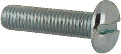 Value Collection - 1/4-28 UNF, 1" Length Under Head Slotted Drive Machine Screw - Pan Head, Grade J82 Steel, Zinc-Plated Finish, Without Washer - Eagle Tool & Supply