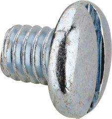 Value Collection - 5/16-18 UNC, 3/8" Length Under Head Slotted Drive Machine Screw - Pan Head, Grade J82 Steel, Zinc-Plated Finish, Without Washer - Eagle Tool & Supply
