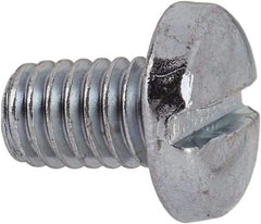 Value Collection - 5/16-18 UNC, 1/2" Length Under Head Slotted Drive Machine Screw - Pan Head, Grade J82 Steel, Zinc-Plated Finish, Without Washer - Eagle Tool & Supply