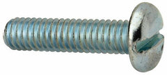 Value Collection - 5/16-18 UNC, 1-1/4" Length Under Head Slotted Drive Machine Screw - Pan Head, Grade J82 Steel, Zinc-Plated Finish, Without Washer - Eagle Tool & Supply