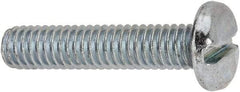 Value Collection - 5/16-18 UNC, 1-1/2" Length Under Head Slotted Drive Machine Screw - Pan Head, Grade J82 Steel, Zinc-Plated Finish, Without Washer - Eagle Tool & Supply