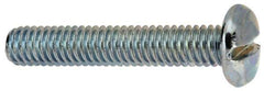 Value Collection - 5/16-18 UNC, 1-3/4" Length Under Head Slotted Drive Machine Screw - Pan Head, Grade J82 Steel, Zinc-Plated Finish, Without Washer - Eagle Tool & Supply