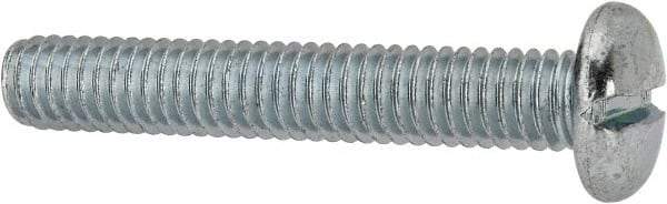 Value Collection - 5/16-18 UNC, 2" Length Under Head Slotted Drive Machine Screw - Pan Head, Grade J82 Steel, Zinc-Plated Finish, Without Washer - Eagle Tool & Supply