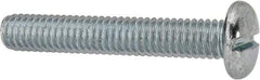 Value Collection - 5/16-18 UNC, 2" Length Under Head Slotted Drive Machine Screw - Pan Head, Grade J82 Steel, Zinc-Plated Finish, Without Washer - Eagle Tool & Supply