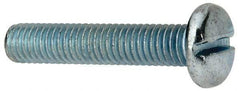 Value Collection - 3/8-16 UNC, 2" Length Under Head Slotted Drive Machine Screw - Pan Head, Grade J82 Steel, Zinc-Plated Finish, Without Washer - Eagle Tool & Supply