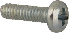 Value Collection - #3-48 UNC, 3/8" Length Under Head Phillips Drive Machine Screw - Pan Head, Grade J82 Steel, Zinc-Plated Finish, Without Washer - Eagle Tool & Supply