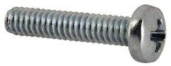 Value Collection - #3-48 UNC, 1/2" Length Under Head Phillips Drive Machine Screw - Pan Head, Grade J82 Steel, Zinc-Plated Finish, Without Washer - Eagle Tool & Supply