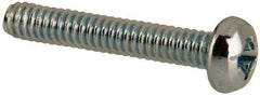 Value Collection - #3-48 UNC, 5/8" Length Under Head Phillips Drive Machine Screw - Pan Head, Grade J82 Steel, Zinc-Plated Finish, Without Washer - Eagle Tool & Supply