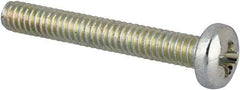 Value Collection - #3-48 UNC, 3/4" Length Under Head Phillips Drive Machine Screw - Pan Head, Grade J82 Steel, Zinc-Plated Finish, Without Washer - Eagle Tool & Supply