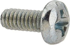 Value Collection - #5-40 UNC, 5/16" Length Under Head Phillips Drive Machine Screw - Pan Head, Grade J82 Steel, Zinc-Plated Finish, Without Washer - Eagle Tool & Supply