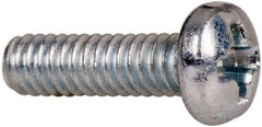 Value Collection - #5-40 UNC, 7/16" Length Under Head Phillips Drive Machine Screw - Pan Head, Grade J82 Steel, Zinc-Plated Finish, Without Washer - Eagle Tool & Supply