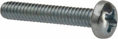 Value Collection - #5-40 UNC, 3/4" Length Under Head Phillips Drive Machine Screw - Pan Head, Grade J82 Steel, Zinc-Plated Finish, Without Washer - Eagle Tool & Supply