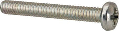 Value Collection - #5-40 UNC, 1" Length Under Head Phillips Drive Machine Screw - Pan Head, Grade J82 Steel, Zinc-Plated Finish, Without Washer - Eagle Tool & Supply