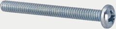 Value Collection - #5-40 UNC, 1-1/4" Length Under Head Phillips Drive Machine Screw - Pan Head, Grade J82 Steel, Zinc-Plated Finish, Without Washer - Eagle Tool & Supply