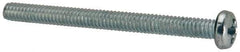 Value Collection - #5-40 UNC, 1-1/2" Length Under Head Phillips Drive Machine Screw - Pan Head, Grade J82 Steel, Zinc-Plated Finish, Without Washer - Eagle Tool & Supply
