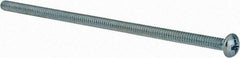Value Collection - #6-32 UNC, 3-1/2" Length Under Head Phillips Drive Machine Screw - Pan Head, Grade J82 Steel, Zinc-Plated Finish, Without Washer - Eagle Tool & Supply