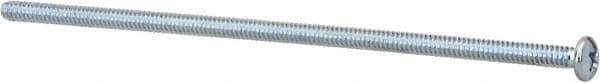 Value Collection - #6-32 UNC, 4" Length Under Head Phillips Drive Machine Screw - Pan Head, Grade J82 Steel, Zinc-Plated Finish, Without Washer - Eagle Tool & Supply