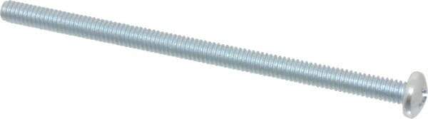 Value Collection - #8-32 UNC, 3" Length Under Head Phillips Drive Machine Screw - Pan Head, Grade J82 Steel, Zinc-Plated Finish, Without Washer - Eagle Tool & Supply