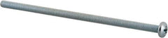 Value Collection - #8-32 UNC, 4" Length Under Head Phillips Drive Machine Screw - Pan Head, Grade J82 Steel, Zinc-Plated Finish, Without Washer - Eagle Tool & Supply