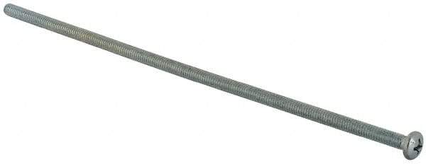 Value Collection - #8-32 UNC, 6" Length Under Head Phillips Drive Machine Screw - Pan Head, Grade J82 Steel, Zinc-Plated Finish, Without Washer - Eagle Tool & Supply
