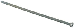 Value Collection - #8-32 UNC, 6" Length Under Head Phillips Drive Machine Screw - Pan Head, Grade J82 Steel, Zinc-Plated Finish, Without Washer - Eagle Tool & Supply