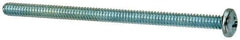 Value Collection - #10-24 UNC, 3-1/4" Length Under Head Phillips Drive Machine Screw - Pan Head, Grade J82 Steel, Zinc-Plated Finish, Without Washer - Eagle Tool & Supply