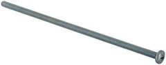 Value Collection - #10-24 UNC, 6" Length Under Head Phillips Drive Machine Screw - Pan Head, Grade J82 Steel, Zinc-Plated Finish, Without Washer - Eagle Tool & Supply