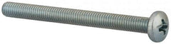 Value Collection - #10-32 UNF, 2-1/4" Length Under Head Phillips Drive Machine Screw - Pan Head, Grade J82 Steel, Zinc-Plated Finish, Without Washer - Eagle Tool & Supply
