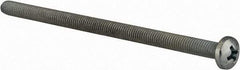 Value Collection - #10-32 UNF, 3-1/2" Length Under Head Phillips Drive Machine Screw - Pan Head, Grade J82 Steel, Zinc-Plated Finish, Without Washer - Eagle Tool & Supply