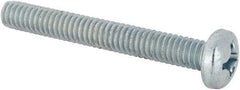 Value Collection - #12-24 UNC, 1-3/4" Length Under Head Phillips Drive Machine Screw - Pan Head, Grade J82 Steel, Zinc-Plated Finish, Without Washer - Eagle Tool & Supply