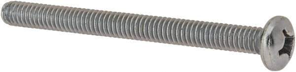 Value Collection - #12-24 UNC, 2-1/2" Length Under Head Phillips Drive Machine Screw - Pan Head, Grade J82 Steel, Zinc-Plated Finish, Without Washer - Eagle Tool & Supply