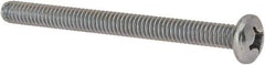Value Collection - #12-24 UNC, 2-1/2" Length Under Head Phillips Drive Machine Screw - Pan Head, Grade J82 Steel, Zinc-Plated Finish, Without Washer - Eagle Tool & Supply