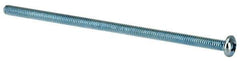 Value Collection - 1/4-20 UNC, 6" Length Under Head Phillips Drive Machine Screw - Pan Head, Grade J82 Steel, Zinc-Plated Finish, Without Washer - Eagle Tool & Supply