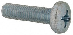 Value Collection - 1/4-28 UNF, 1" Length Under Head Phillips Drive Machine Screw - Pan Head, Grade J82 Steel, Zinc-Plated Finish, Without Washer - Eagle Tool & Supply