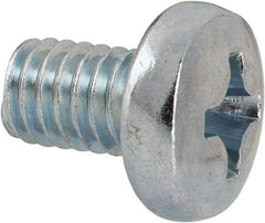 Value Collection - 5/16-18 UNC, 1/2" Length Under Head Phillips Drive Machine Screw - Pan Head, Grade J82 Steel, Zinc-Plated Finish, Without Washer - Eagle Tool & Supply