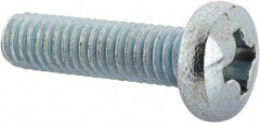 Value Collection - 5/16-18 UNC, 1-1/4" Length Under Head Phillips Drive Machine Screw - Pan Head, Grade J82 Steel, Zinc-Plated Finish, Without Washer - Eagle Tool & Supply