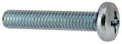 Value Collection - 5/16-18 UNC, 1-3/4" Length Under Head Phillips Drive Machine Screw - Pan Head, Grade J82 Steel, Zinc-Plated Finish, Without Washer - Eagle Tool & Supply