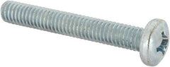 Value Collection - 5/16-18 UNC, 2-1/4" Length Under Head Phillips Drive Machine Screw - Pan Head, Grade J82 Steel, Zinc-Plated Finish, Without Washer - Eagle Tool & Supply