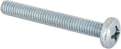 Value Collection - 5/16-18 UNC, 2-1/2" Length Under Head Phillips Drive Machine Screw - Pan Head, Grade J82 Steel, Zinc-Plated Finish, Without Washer - Eagle Tool & Supply