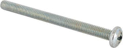 Value Collection - 5/16-18 UNC, 4" Length Under Head Phillips Drive Machine Screw - Pan Head, Grade J82 Steel, Zinc-Plated Finish, Without Washer - Eagle Tool & Supply