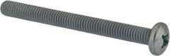 Value Collection - 3/8-16 UNC, 4" Length Under Head Phillips Drive Machine Screw - Pan Head, Grade J82 Steel, Zinc-Plated Finish, Without Washer - Eagle Tool & Supply