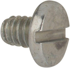 Value Collection - #2-56 UNC, 1/8" Length Under Head Slotted Drive Machine Screw - Binding Head, Grade J82 Steel, Zinc-Plated Finish, Without Washer - Eagle Tool & Supply