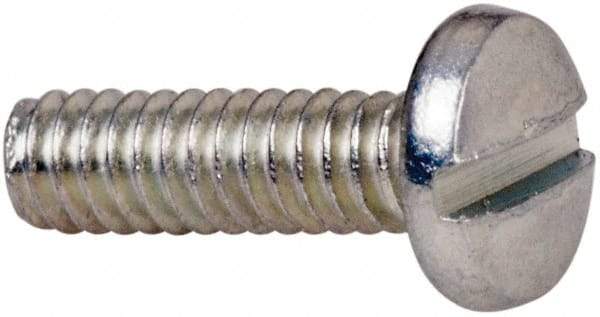 Value Collection - #2-56 UNC, 5/16" Length Under Head Slotted Drive Machine Screw - Binding Head, Grade J82 Steel, Zinc-Plated Finish, Without Washer - Eagle Tool & Supply