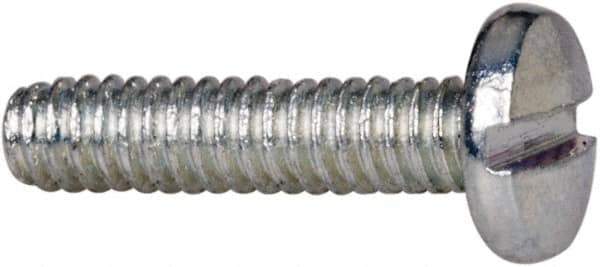 Value Collection - #2-56 UNC, 3/8" Length Under Head Slotted Drive Machine Screw - Binding Head, Grade J82 Steel, Zinc-Plated Finish, Without Washer - Eagle Tool & Supply