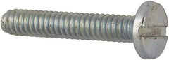 Value Collection - #2-56 UNC, 1/2" Length Under Head Slotted Drive Machine Screw - Binding Head, Grade J82 Steel, Zinc-Plated Finish, Without Washer - Eagle Tool & Supply