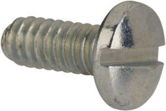 Value Collection - #3-48 UNC, 1/4" Length Under Head Slotted Drive Machine Screw - Binding Head, Grade J82 Steel, Zinc-Plated Finish, Without Washer - Eagle Tool & Supply