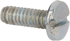 Value Collection - #3-48 UNC, 5/16" Length Under Head Slotted Drive Machine Screw - Binding Head, Grade J82 Steel, Zinc-Plated Finish, Without Washer - Eagle Tool & Supply