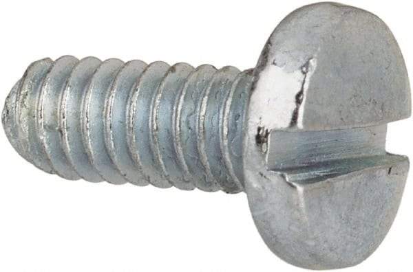Value Collection - #5-40 UNC, 5/16" Length Under Head Slotted Drive Machine Screw - Binding Head, Grade J82 Steel, Zinc-Plated Finish, Without Washer - Eagle Tool & Supply