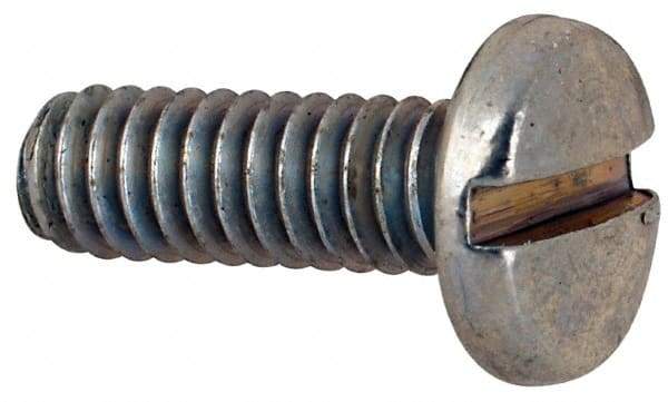Value Collection - #5-40 UNC, 3/8" Length Under Head Slotted Drive Machine Screw - Binding Head, Grade J82 Steel, Zinc-Plated Finish, Without Washer - Eagle Tool & Supply