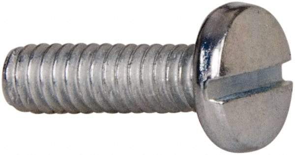 Value Collection - #5-40 UNC, 7/16" Length Under Head Slotted Drive Machine Screw - Binding Head, Grade J82 Steel, Zinc-Plated Finish, Without Washer - Eagle Tool & Supply
